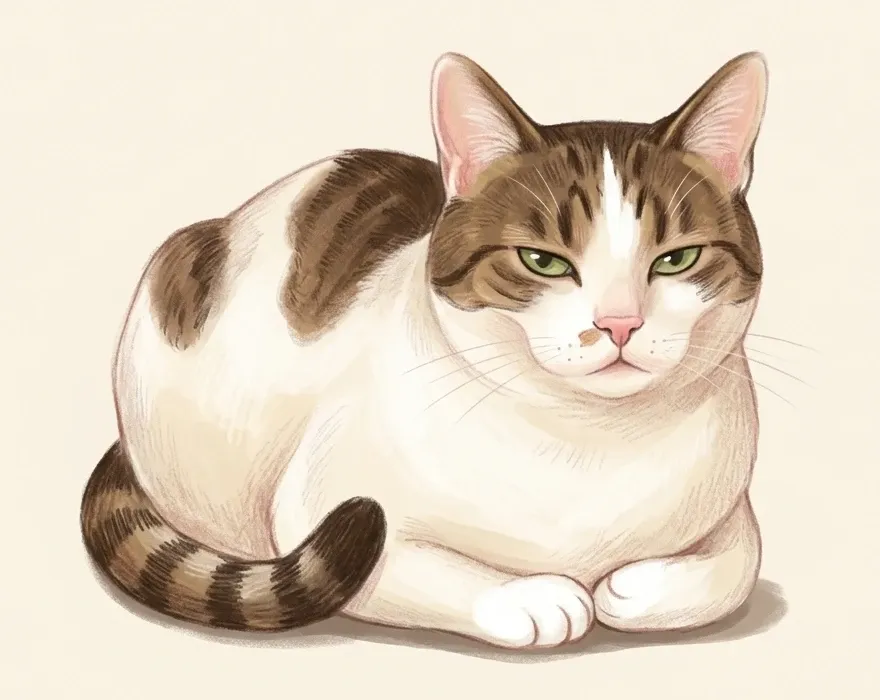 식빵 자세로 앉아 있는 고양이 앙리
